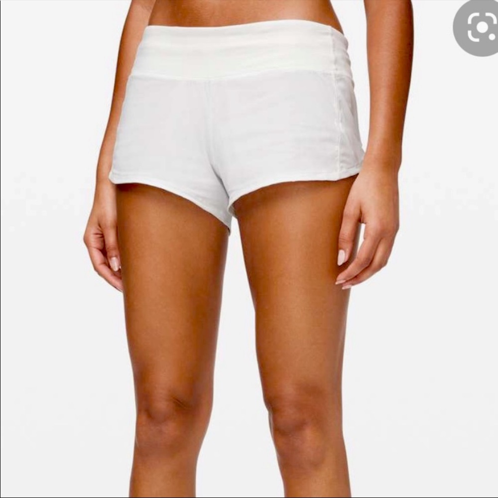 White Speed Up shorts Lululemon